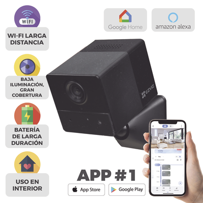 Minicámara IP Inalámbrica Con Batería Recargable (Cero Cables) / 2 Megapíxel / Grabación en la Nube / Base Magnética Para Adherirla a Superficies Metálicas