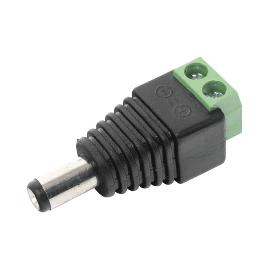 Adaptador Macho Tipo Jack de 3.5 mm Polarizado de 12 Vcc / Terminales Tipo Tornillo / Polarizado (+/-)
