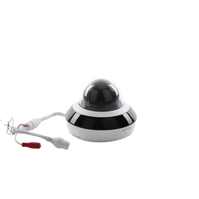 Mini Domo PTZ IP 2 Megapixel / 4X Zoom / H.265+ / 20 mts IR EXIR / WDR 120dB / PoE / IK10 / Exterior IP66 / Ultra Baja Iluminación / Micrófono Integrado / PoE