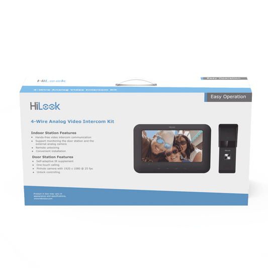Kit de Videoportero Analógico con Pantalla LCD a Color de 7" / Frente de Calle para Exterior IP65