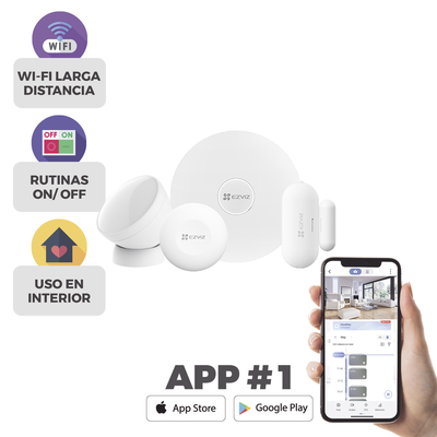 Kit de Alarma Inalámbrico / Protocolo Zigbee / Configuración y Visualización por App Móvil EZVIZ