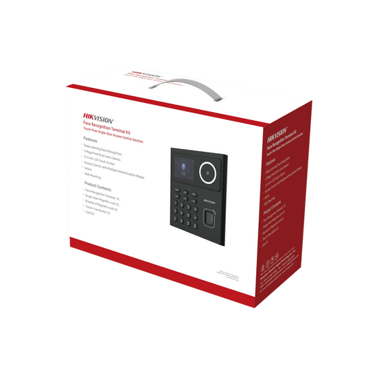 Kit WiFi de Control de Acceso Lite / TODO INCLUIDO con Lector de Rostros / Tarjetas y Huellas / 500 Rostros / HIKConnect / HIK-IA