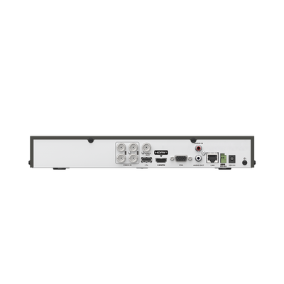 DVR 4 Canales TURBOHD + 2 Canales IP / 8 Megapíxel (4K) / ACUSENSE (Evita Falsas Alarmas) / Reconocimiento Facial