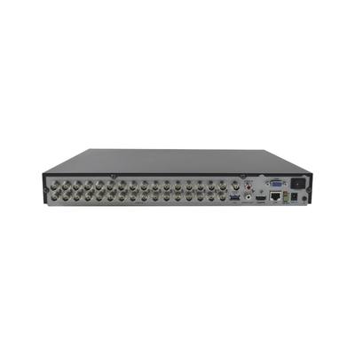 DVR 32 Canales TurboHD + 8 Canales IP / 5 Megapíxel Lite / Acusense / Reconocimiento Facial / 2 Bahías de Disco Duro / H.265+