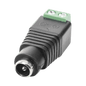 Adaptador Hembra Tipo Jack de 3.5 mm polarizado de 12 Vcc / Terminales Tipo Tornillo / Polarizado (+/-)
