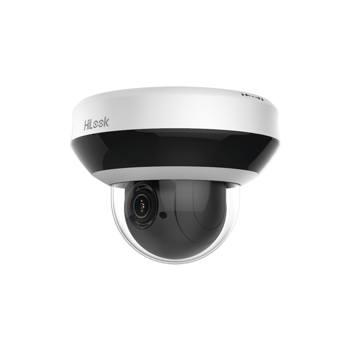Mini Domo PTZ IP 2 Megapixel / 4X Zoom / H.265+ / 20 mts IR EXIR / WDR 120dB / PoE / IK10 / Exterior IP66 / Ultra Baja Iluminación / Micrófono Integrado / PoE