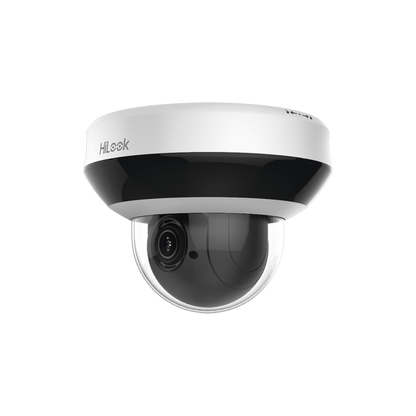 Mini Domo PTZ IP 2 Megapixel / 4X Zoom / H.265+ / 20 mts IR EXIR / WDR 120dB / PoE / IK10 / Exterior IP66 / Ultra Baja Iluminación / Micrófono Integrado / PoE