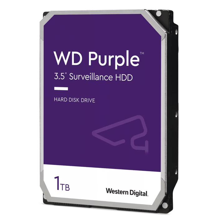 Disco Duro Purple de 1 TB / 5400 RPM / Videovigilancia / Uso 24-7 / 1 Año de Garantía